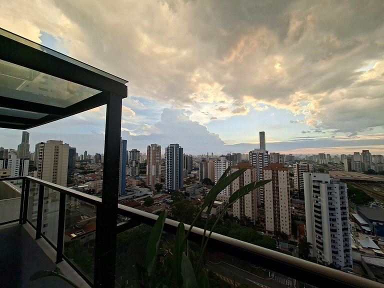 Estúdio com lazer completo no rooftop, PISCINA ao ar Livre